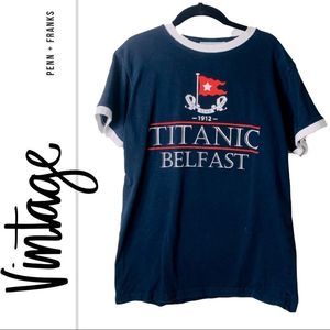 Vintage Titanic Belfast Short Sleeve Tee Shirt Size M